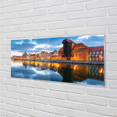 Quadro acrilico Edifici del fiume Darńsk