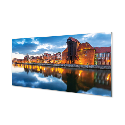 Quadro acrilico Edifici del fiume Darńsk