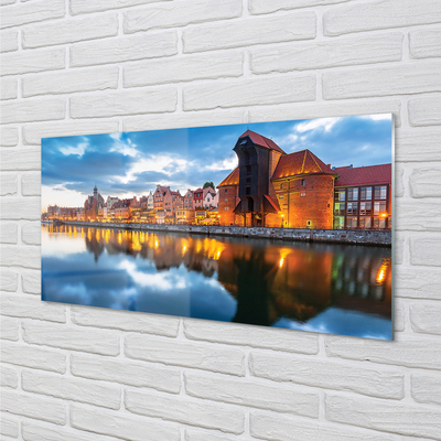 Quadro acrilico Edifici del fiume Darńsk