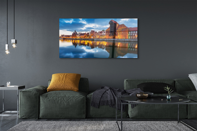 Quadro acrilico Edifici del fiume Darńsk