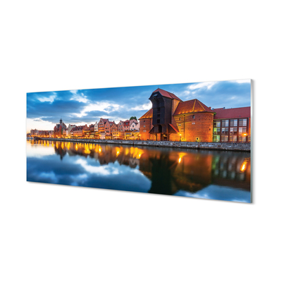 Quadro acrilico Edifici del fiume Darńsk