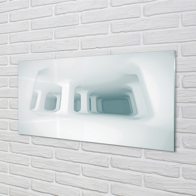 Quadro in vetro acrilico Supporti 3D bianchi