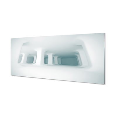 Quadro in vetro acrilico Supporti 3D bianchi