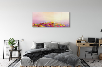 Quadro su vetro acrilico Immagina fiori paradiso