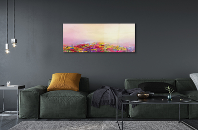 Quadro su vetro acrilico Immagina fiori paradiso