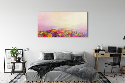 Quadro su vetro acrilico Immagina fiori paradiso