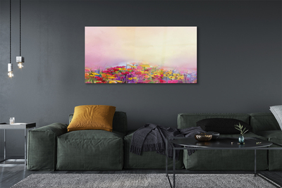 Quadro su vetro acrilico Immagina fiori paradiso