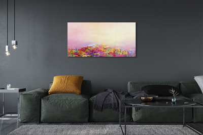 Quadro su vetro acrilico Immagina fiori paradiso