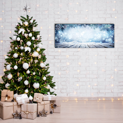 Quadro acrilico Inverno Neve Albero di Natale