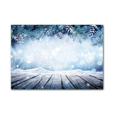 Quadro acrilico Inverno Neve Albero di Natale
