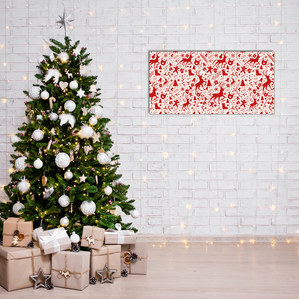Quadro acrilico Renna di Natale Decorazione invernale