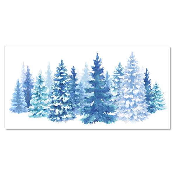 Quadro vetro acrilico Alberi di Natale Neve Inverno