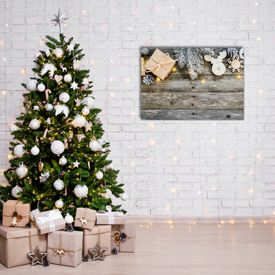 Quadro acrilico Albero di Natale Decorazione dei regali di Natale