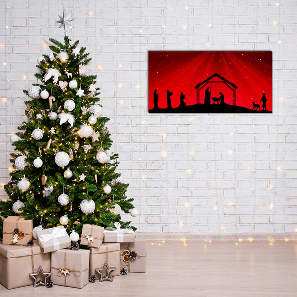 Quadro acrilico Stella delle vacanze di Natale