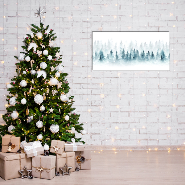 Quadro acrilico Foresta dell'albero di Natale