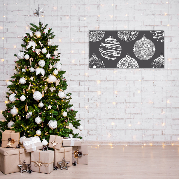 Quadro acrilico Palle di Natale astratte di Natale Inverno