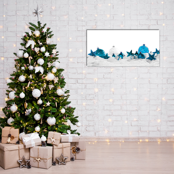 Quadro acrilico Ornamenti di Natale di Natale Ornamenti di neve