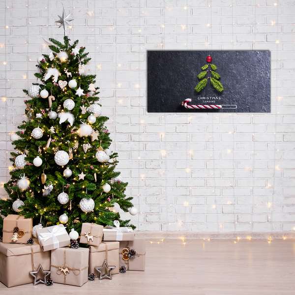 Quadro vetro acrilico Albero di Natale astratto Natale Inverno