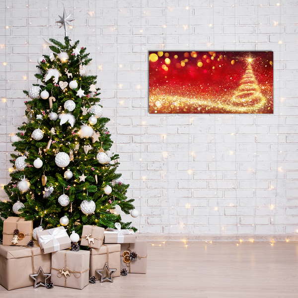 Quadro acrilico Albero di Natale astratto Natale Inverno