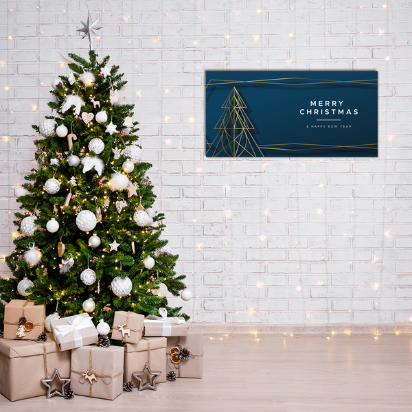 Quadro su vetro acrilico Albero di Natale festivo di Natale