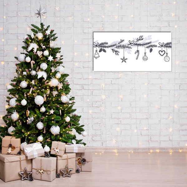 Quadro vetro acrilico Decorazioni natalizie Decorazioni invernali