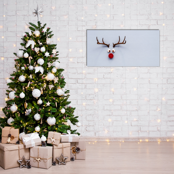 Quadro vetro acrilico Rudolf la renna santa