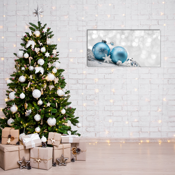 Quadro su vetro acrilico Palle di Natale Inverno Decorazioni di Natale