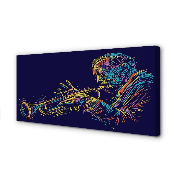 Quadro stampa su tela Trumpet Man