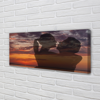 Quadro su tela Cloud Sky People Sea