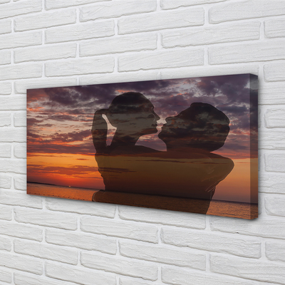 Quadro su tela Cloud Sky People Sea