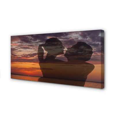 Quadro su tela Cloud Sky People Sea