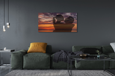 Quadro su tela Cloud Sky People Sea