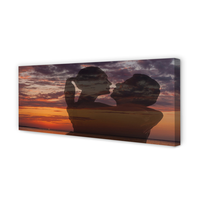 Quadro su tela Cloud Sky People Sea