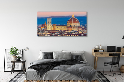 Quadro su tela Night panorama del dipartimento italiano