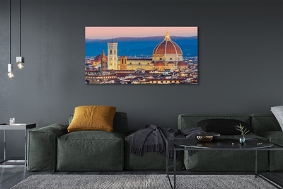 Quadro su tela Night panorama del dipartimento italiano