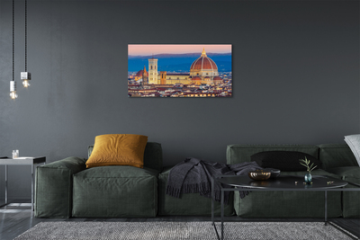 Quadro su tela Night panorama del dipartimento italiano