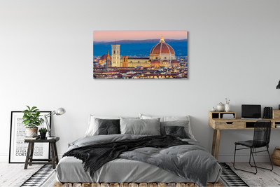 Quadro su tela Night panorama del dipartimento italiano