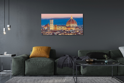 Quadro su tela Night panorama del dipartimento italiano