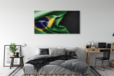 Quadro stampa su tela Bandiera del Brasile