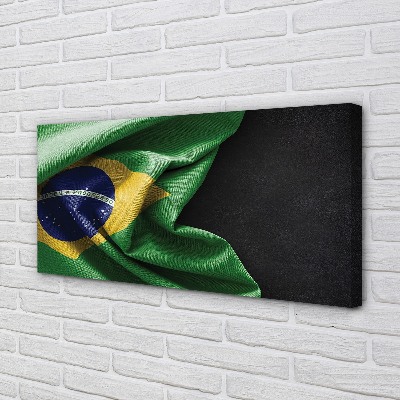 Quadro stampa su tela Bandiera del Brasile