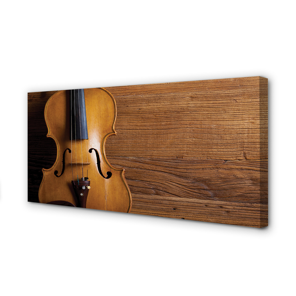 Quadro su tela Violino sul legno
