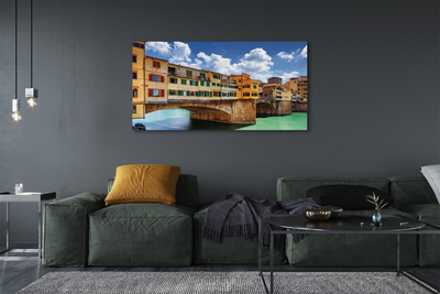 Quadro stampa su tela Italia Bridges River Buildings