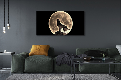 Quadro su tela Lupo di luna