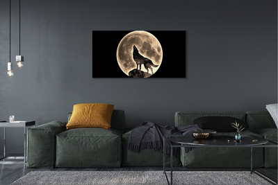 Quadro su tela Lupo di luna