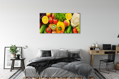 Quadro su tela Cavolfiore kiwi cetriolo