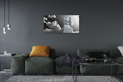 Stampa quadro su tela Scale delle nuvole della porta