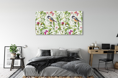 Foto quadro su tela Uccello dipinto nell'erba