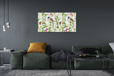 Foto quadro su tela Uccello dipinto nell'erba