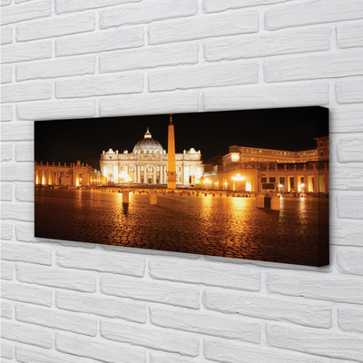 Quadro su tela Roma Basilica Place Night