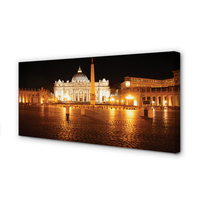 Quadro su tela Roma Basilica Place Night